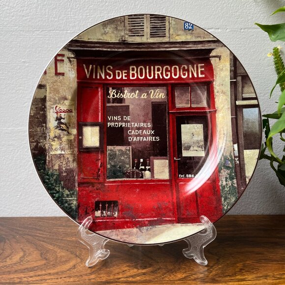 Sakura Storefronts Set of 4 Dessert Plates Chiu Tak Hak Stonrware 2004 in Box - Picture 2 of 15